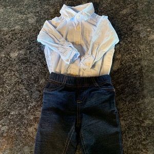 Outfit - carter's striped shirt & denim